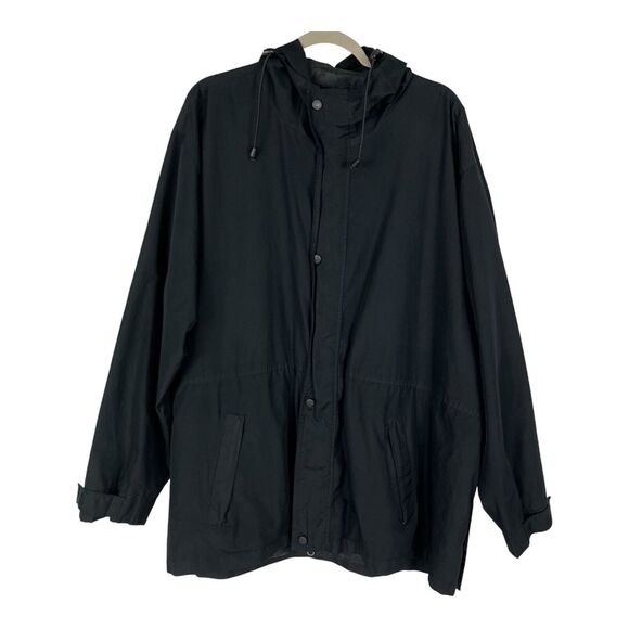 Outback Trading Company Men's Packable Parka Pak-a-roo Rain Jacket XLarge Black - Picture 1 of 11